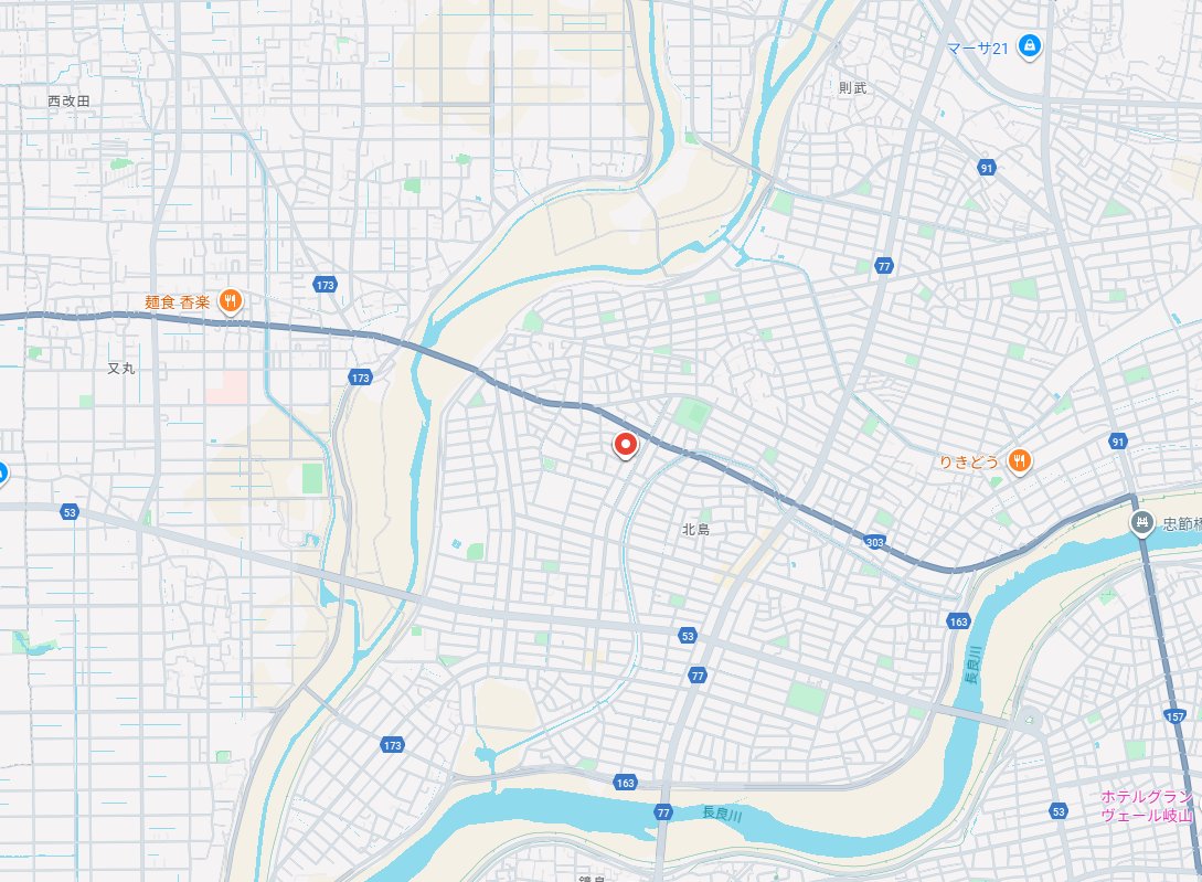 岐阜市旦島周辺の地図